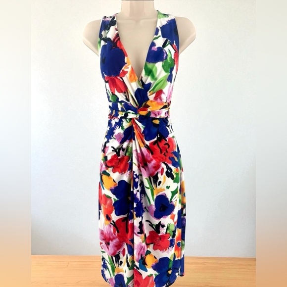 American Living Colorful Floral Midi Dress - Picture 1 of 10